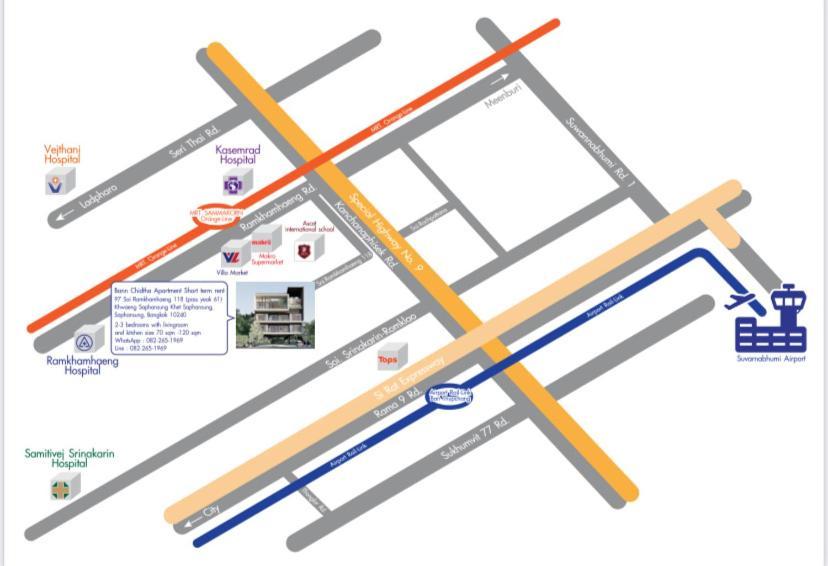 Apartment Bann Chidtha Family Full Kitchen Near Suvarnabhumi Airport Bangkok